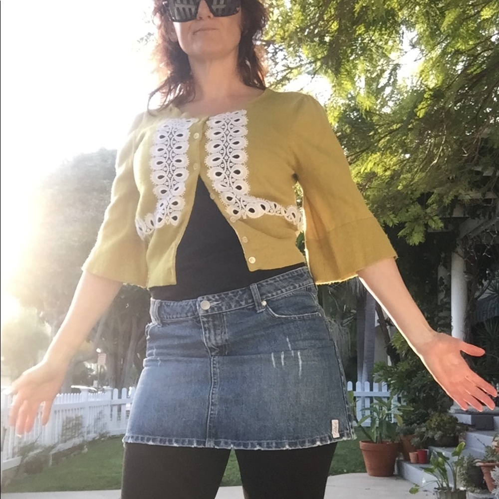 Anthropologie. Wool. Lace detail. Never worn.